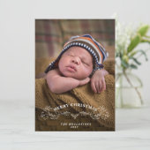 Elegant Bracket Holiday-fotokaart Feestdagenkaart (Staand voorkant)