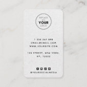 Elegant Braid Wavy Hair Salon Gray Kraft Paper Visitekaartje (Achterkant)