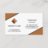 Elegant Branded Brown & White Visitekaartje (Achterkant)