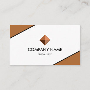 Elegant Branded Brown & White Visitekaartje