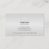 Elegant Branded Silver Metallic Kijk Visitekaartje (Achterkant)