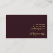 Elegant Brandhout Proef/het Visitekaartje van de (Achterkant)