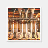 Elegant Brass Instrument Music Paper Napkin Servet (Voorkant)