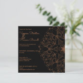 Elegant Brass Mandala Wedding Kaart (Staand voorkant)