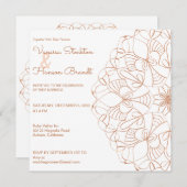 Elegant Brass Mandala Wedding Uitnodiging (Voorkant / Achterkant)