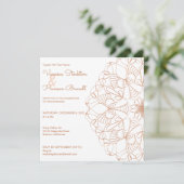 Elegant Brass Mandala Wedding Uitnodiging (Staand voorkant)