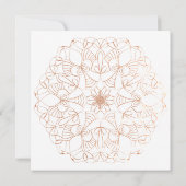 Elegant Brass Mandala Wedding Uitnodiging (Achterkant)