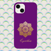 Elegant Breathe Paars en Gold Mandala Case-Mate iPhone Case