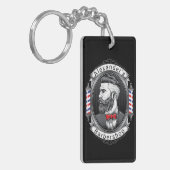 Elegant breed Man personaliseren Sleutelhanger (Voorkant Links)