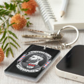 Elegant breed Man personaliseren Sleutelhanger (Voorkant Rechts)