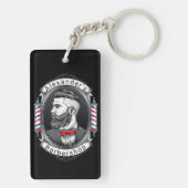 Elegant breed Man personaliseren Sleutelhanger (achterkant)