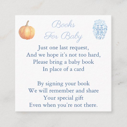 Elegant, breng een Baby shower in het boekherfst Informatiekaartje (Voorkant)