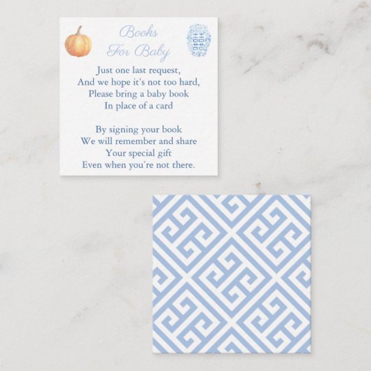 Elegant, breng een Baby shower in het boekherfst Informatiekaartje (Voorkant / Achterkant)