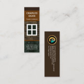 Elegant Brick Works Modern Stone Home Masonry Mini Visitekaartje (Voorkant / Achterkant)