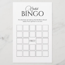 Elegant Bridal Bingo Vrijgezellenfeest Game
