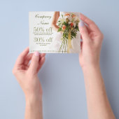 elegant bridal bouquet bruiloft planner flyer (Hand)