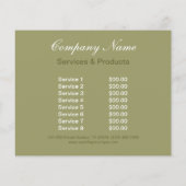 elegant bridal bouquet bruiloft planner flyer (Achterkant)