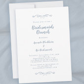 Elegant Bridal Brunch Bridesmaids Dusty Blue Chic Kaart