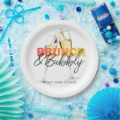 Elegant Bridal Brunch en Bubble Papieren Bordje (Feest)