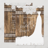 Elegant Bridal Brunch in Rustic Wood and Lace Kaart (Voorkant / Achterkant)