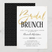 Elegant bridal brunch-uitnodiging kaart (Voorkant / Achterkant)