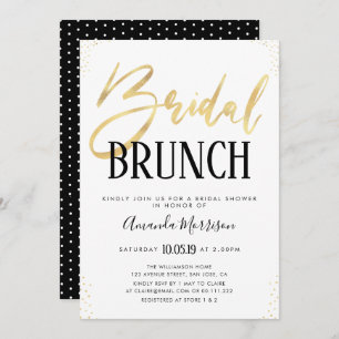 Elegant bridal brunch-uitnodiging kaart