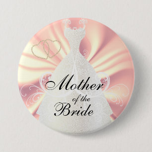 Elegant Bridal Dress on Roos Satin Ronde Button 7,6 Cm