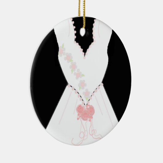 Elegant Bridal Gown Keramisch Ornament (Rechts)