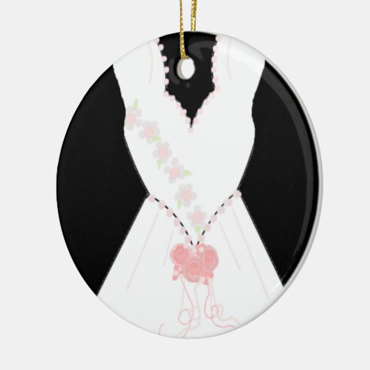 Elegant Bridal Gown Keramisch Ornament (Links)