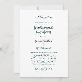 Elegant Bridal Luncheon Bridesmaids Emerald Green Kaart