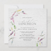 Elegant Bridal Luncheon Floral Wildflower Kaart (Voorkant)