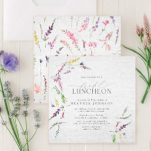 Elegant Bridal Luncheon Floral Wildflower Kaart