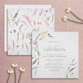 Elegant Bridal Luncheon Floral Wildflower Kaart