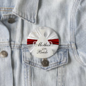 Elegant Bridal Party met Red & Gold Accents Ronde Button 7,6 Cm (In situ)