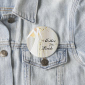 Elegant Bridal Party with Gold Accents Ronde Button 7,6 Cm (In situ)