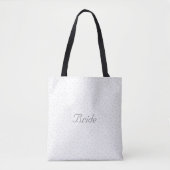 Elegant Bridal Pearls op White Tote Bag (Voorkant)