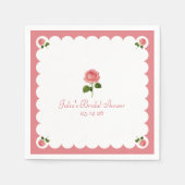 Elegant Bridal Shower Classic Dusty Rose Girly Servet (Voorkant)