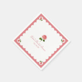 Elegant Bridal Shower Classic Dusty Rose Girly Servet (Hoek)