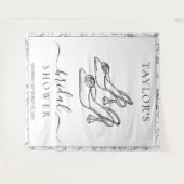 Elegant Bridal Shower High Heels Floral Custom  Wandkleed (Voorkant (horizontaal))