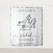 Elegant Bridal Shower High Heels Floral Custom  Wandkleed (Voorkant)