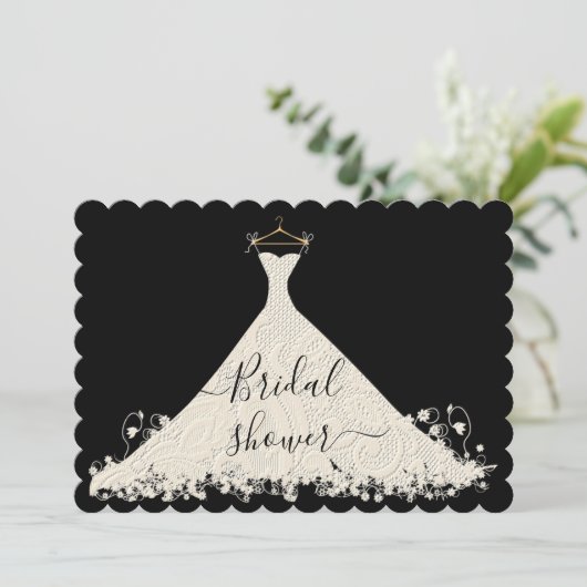 Elegant Bridal Shower Invitation Kaart (Staand voorkant)
