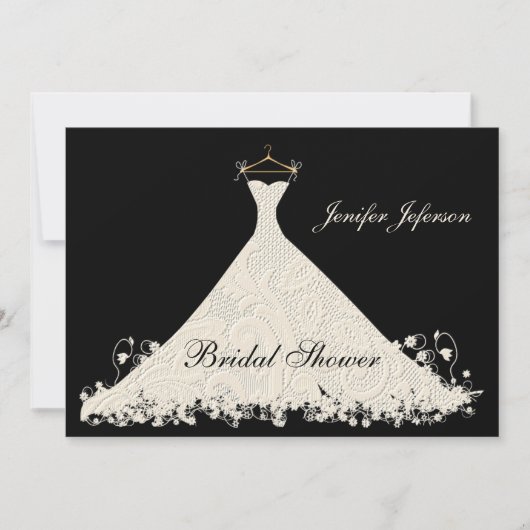 Elegant Bridal Shower Invitation Kaart (Voorkant)