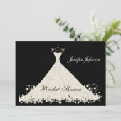 Elegant Bridal Shower Invitation Kaart (Staand voorkant)