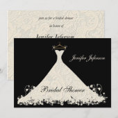Elegant Bridal Shower Invitation Kaart (Voorkant / Achterkant)