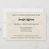 Elegant Bridal Shower Invitation Kaart (Achterkant)