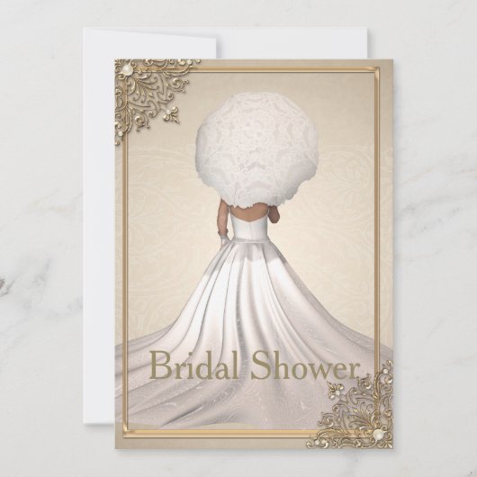 Elegant Bridal Shower Invitation Kaart (Voorkant)
