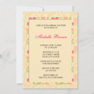 Elegant Bridal Shower Invitation Kaart