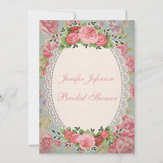 Elegant Bridal Shower Invitation Kaart (Voorkant)