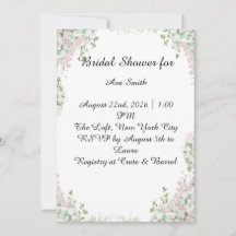 Elegant Bridal Shower Invitation