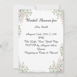 Elegant Bridal Shower Invitation Kaart